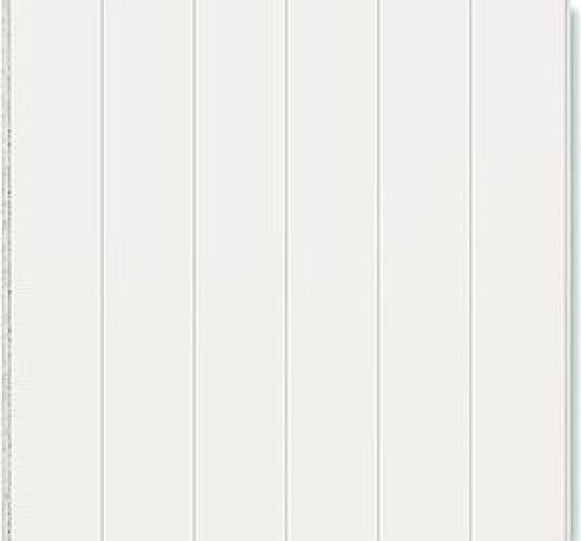 Sponplate 6-bord med fas 12x620x2390 mm hvit