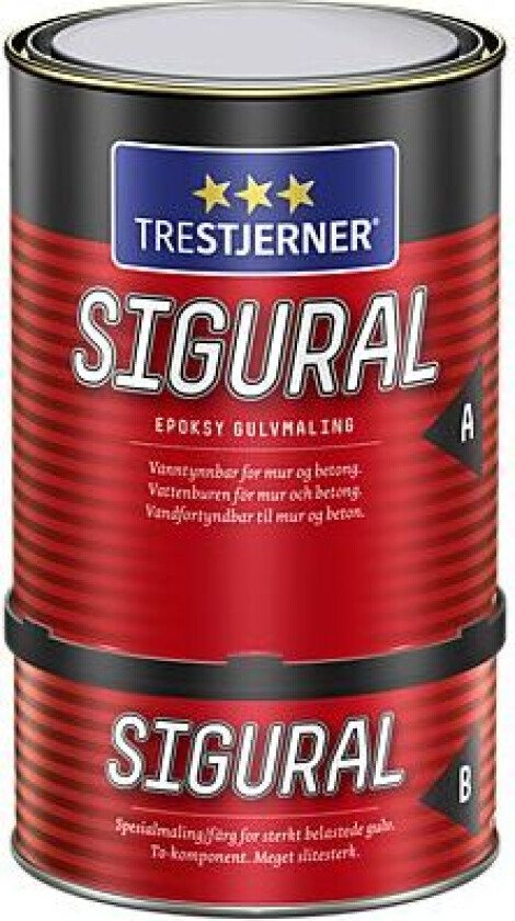 Epoxy gulv maling A+B nr 21 hvit antikk 1 liter