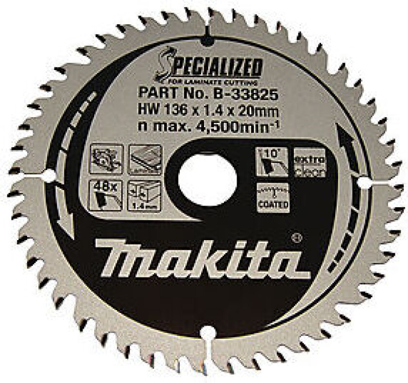 Sirkelsagblad til laminat 136 x 20 mm 48 tenner