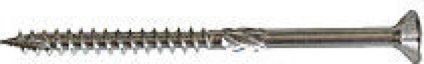Treskrue utv xlnt a4 5,0x90 a500 senk fiberkutt t25 syrefast
