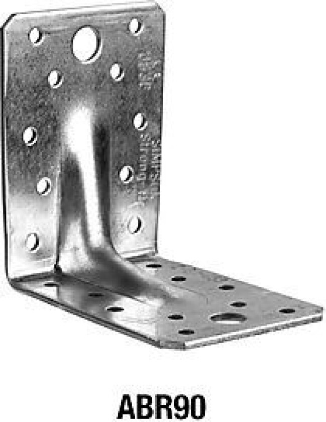 Bilde av Vinkelbeslag m/ ribbeforsterkning 90x90x2,5x65 mm