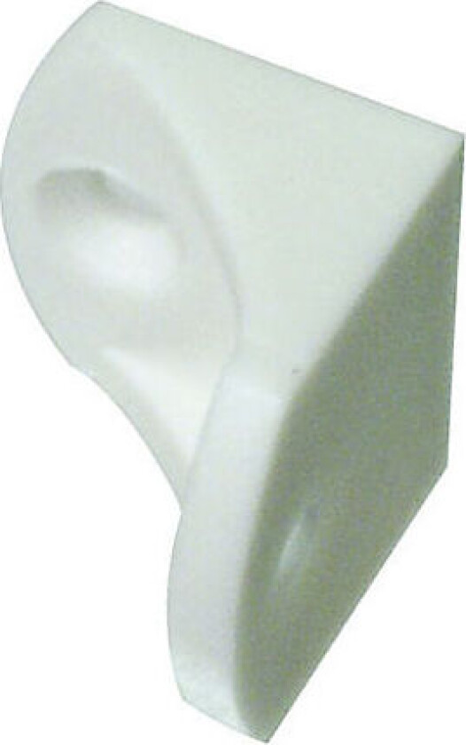 Møbelvinkel 23 mm hvit plast