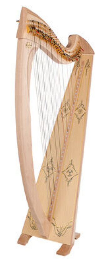 Una Deluxe Lever Harp Natural