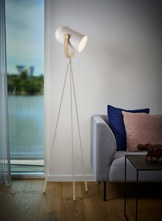 Carronade II gulvlampe - sand/eik