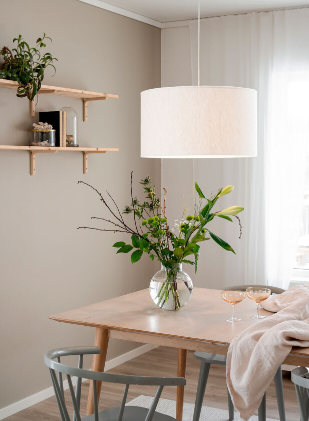 Sara taklampe lin Ø55 - off white