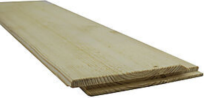 Buerkledning utvendig 19x148 mm ubehandlet gran