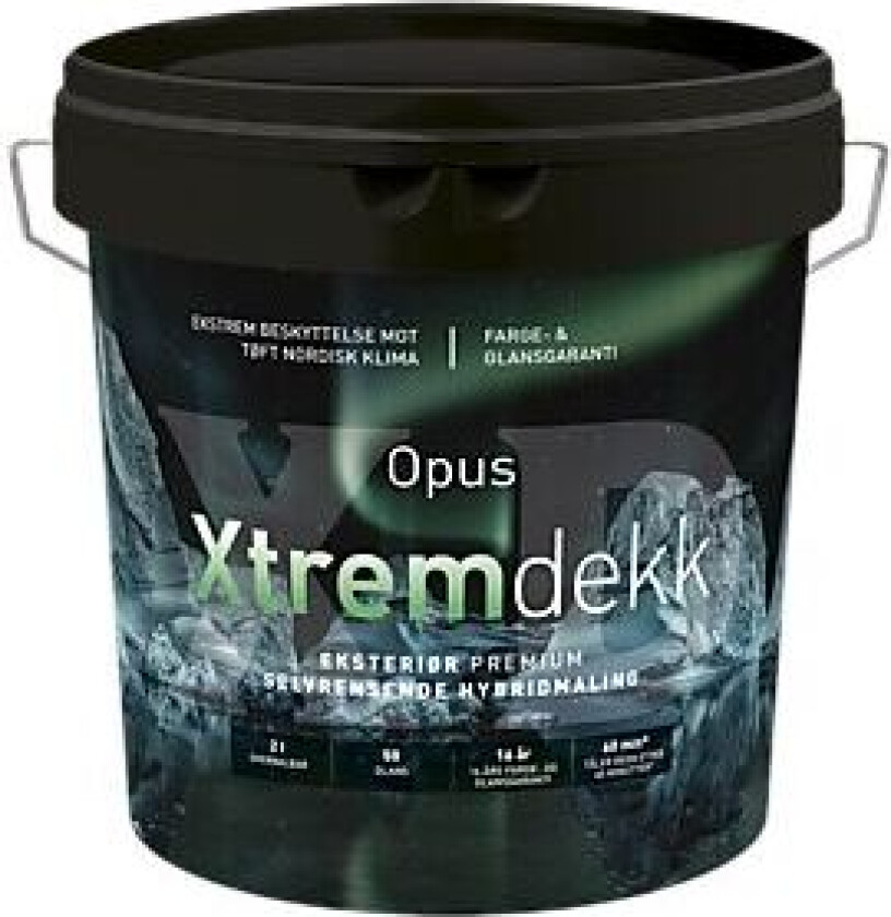 Hybridmaling Xtremdekk base hvit 9 liter
