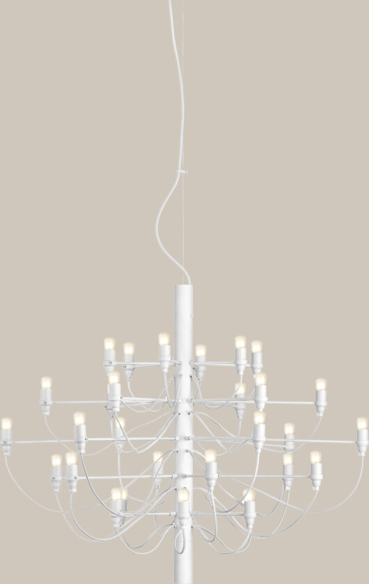 2097/30 Sarfatti lysekrone - matt hvit/klar