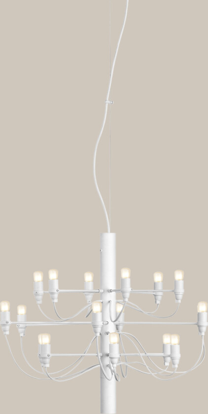 2097/18 Sarfatti lysekrone - matt hvit/klar