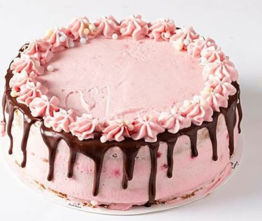 Bringebær Dripcake