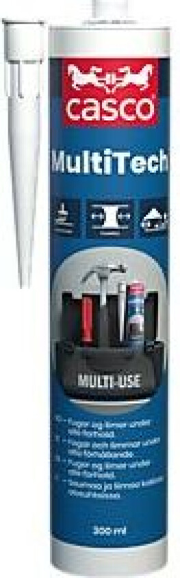 Fugemasse og lim multitech 300 ml hvit