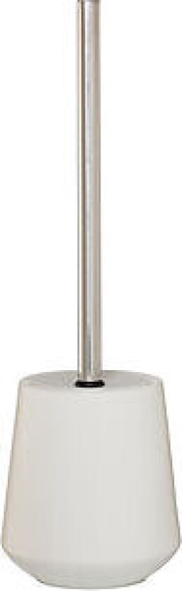 Toalettbørste conical hvitporselen og krom