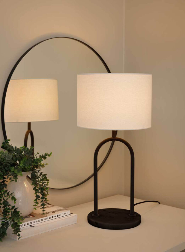 Rock bordlampe H45 - marmor sort