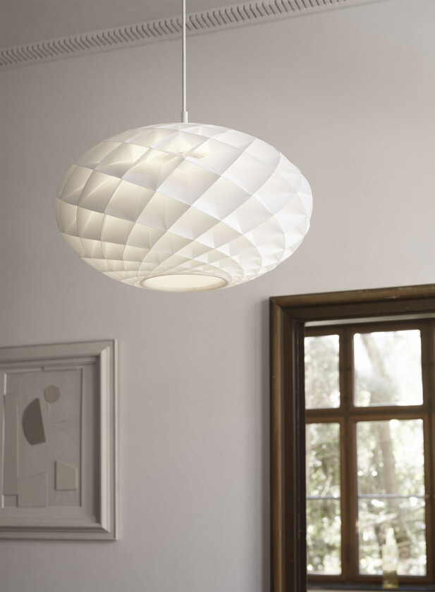 Patera oval taklampe Ø50 - hvit