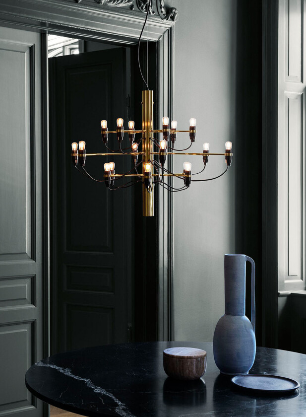 2097/18 Sarfatti lysekrone - messing