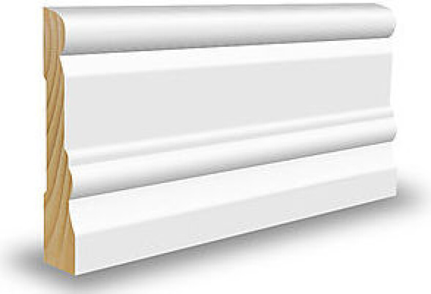 Bilde av Karmlist furu profilert CW152 hvit bomull S0502-Y 15x70x4400 mm