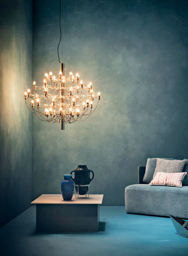 2097/50 Sarfatti lysekrone - messing