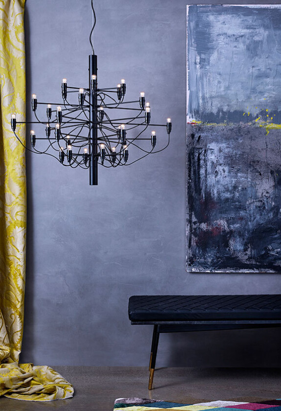 2097/30 Sarfatti lysekrone - matt sort