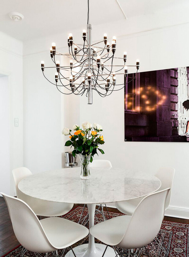 2097/30 Sarfatti lysekrone - krom