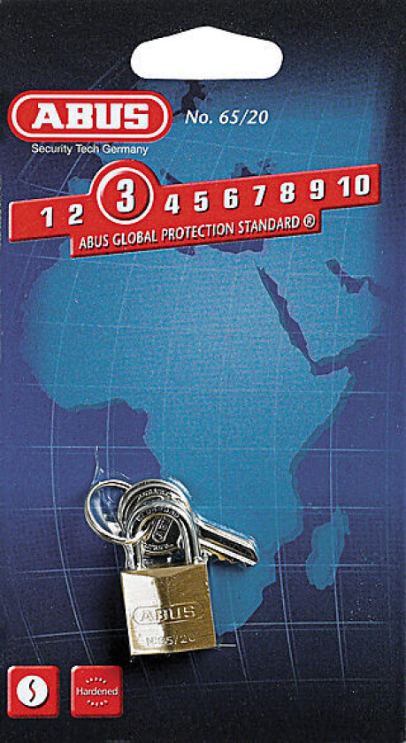 Hengelås 65/20 c messinglås abus