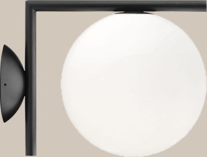 IC C/W1 taklampe/vegglampe Ø20 - sort