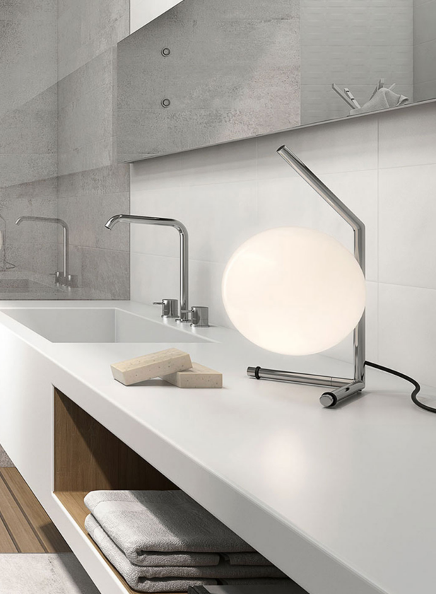 IC T1 Low bordlampe H38 - krom