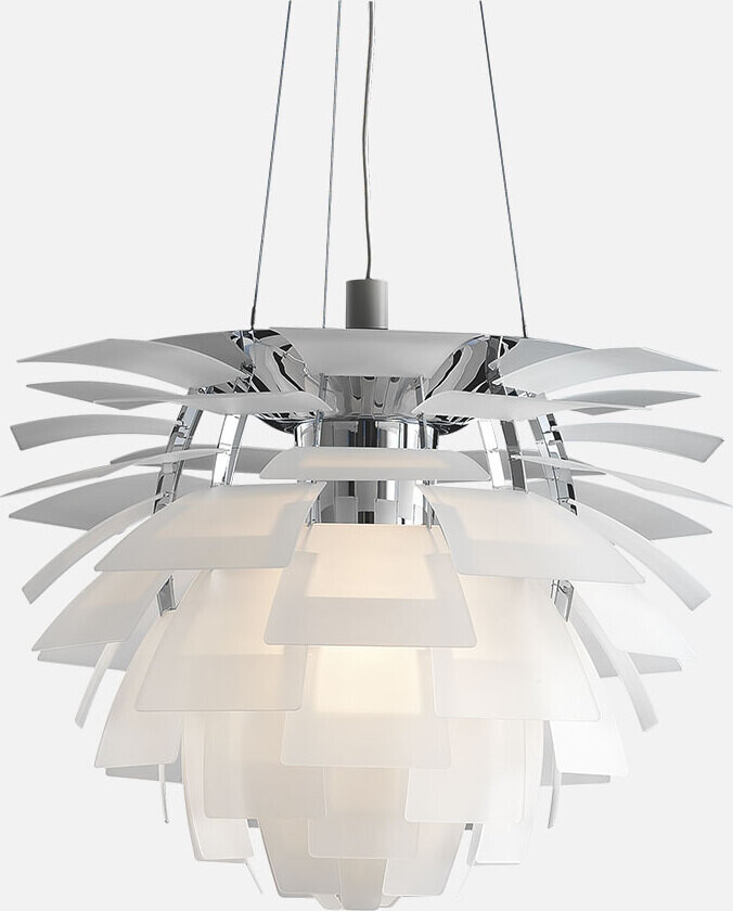 PH Kongle taklampe Ø60 - krom/glass