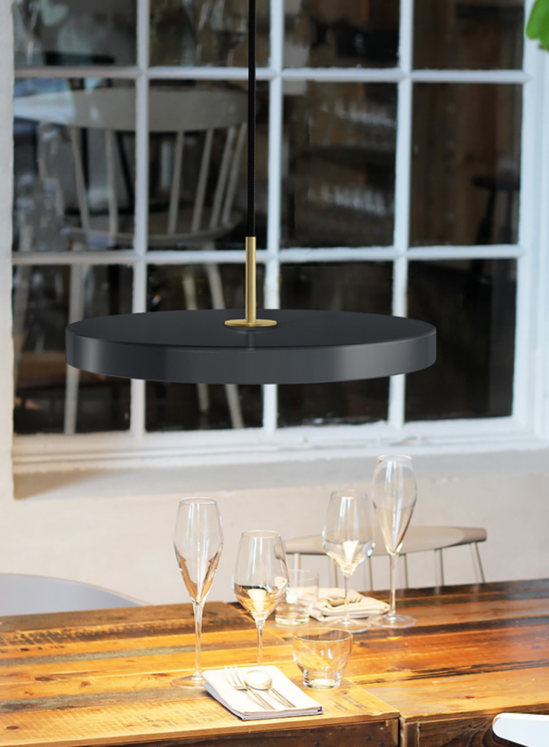 Asteria taklampe Ø43 - antrasitt