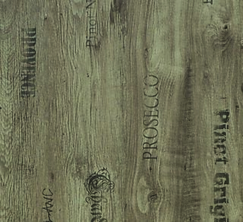 Veggplate tapetsert 12x620x2390 mm hvit/sølv metall