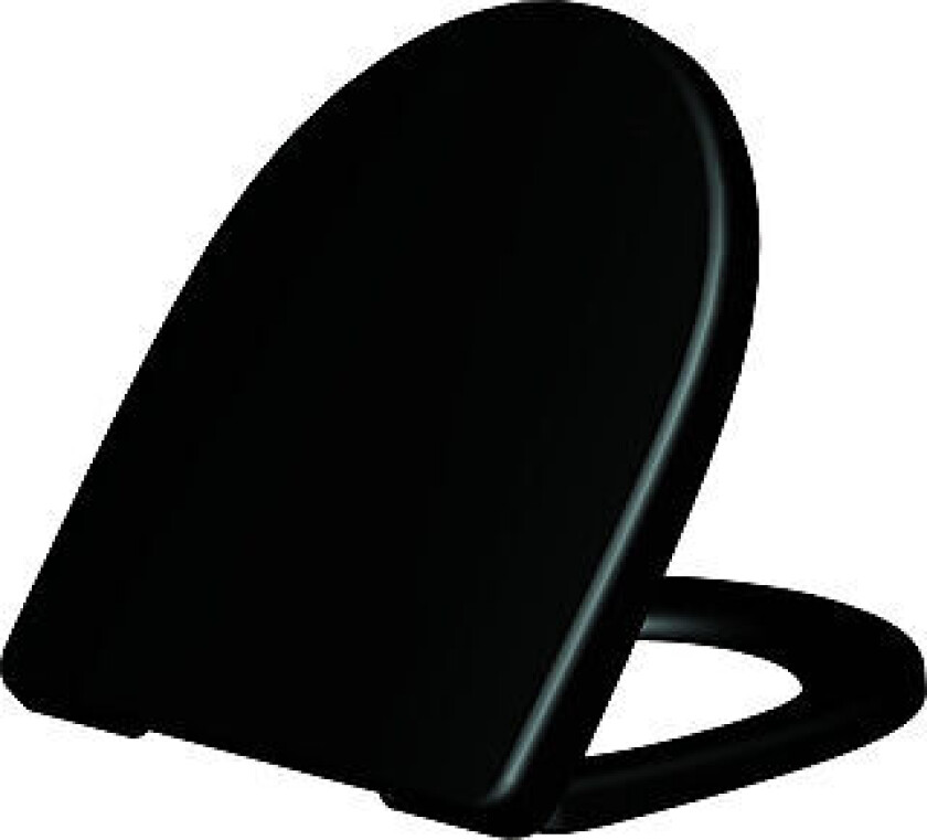 toalettsete edge svart soft close og quick release