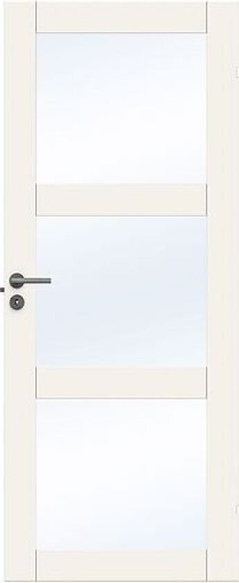 Dørbl unique gw03l 7x21 hvit glassdør 4mm herdet glass