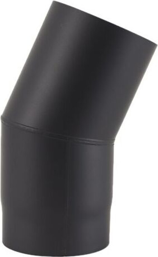 Røykrør ø150 22g kne uten luke bp sort metallic lakk 2mm