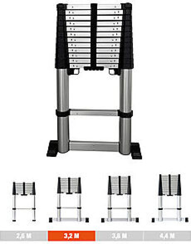 Teleskopstige 3,2m m demper p82-6t gs-sert.  Khiment professional