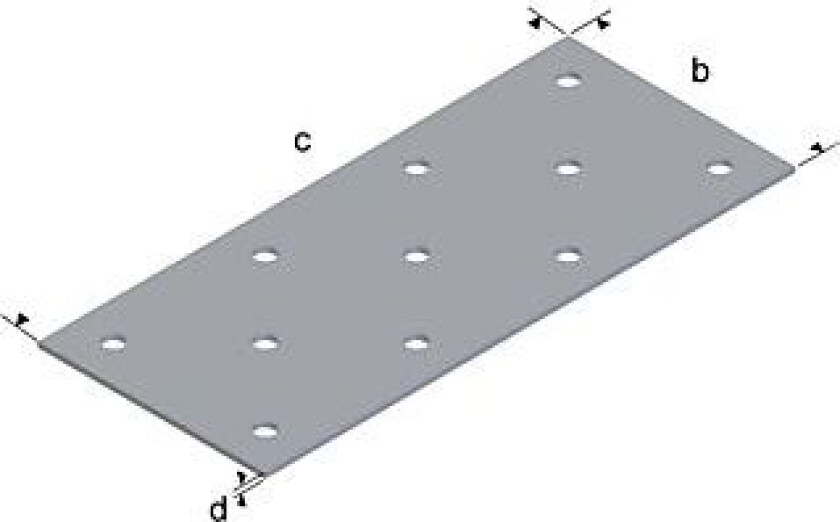 Hullplate 80x200x1,5 a4 -25syrefast stål
