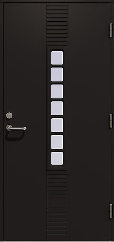 DØR YD ANDRE GL 10X21V SORT M GILJE MALT KARM GL=GLASS