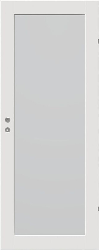 Prima innerdør hvit med glass 90x210 cm