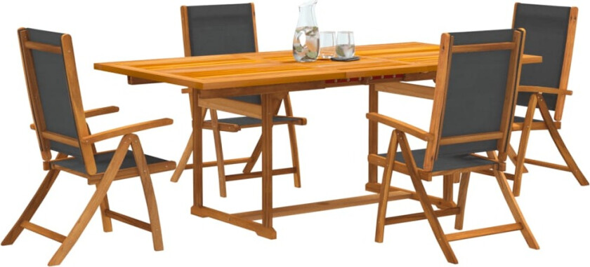 Hagespisegruppe 5 deler heltre akasie og textilene