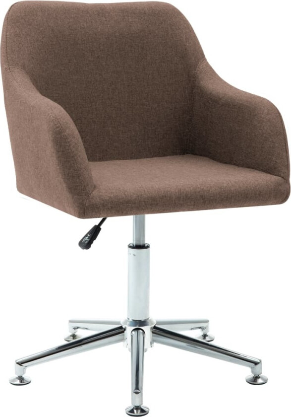 Svingbar kontorstol brun stoff