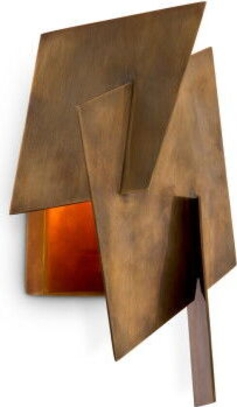 Origami vägglampa antik mässing