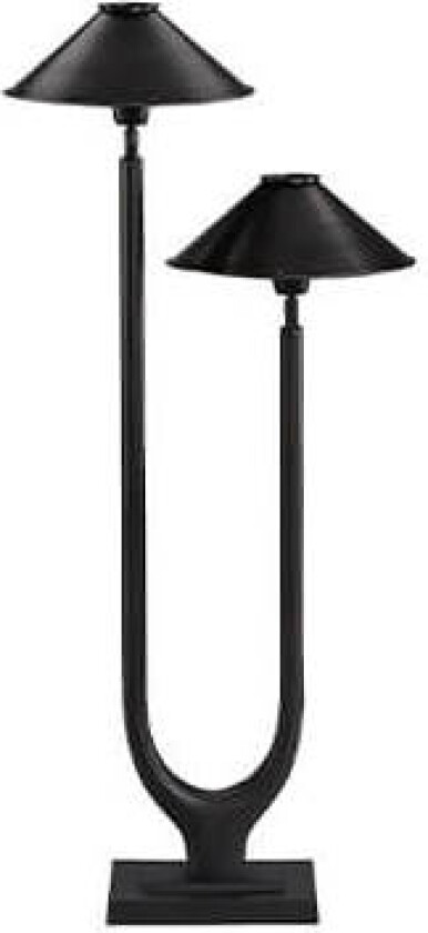 Twin bordlampe antikk bronse