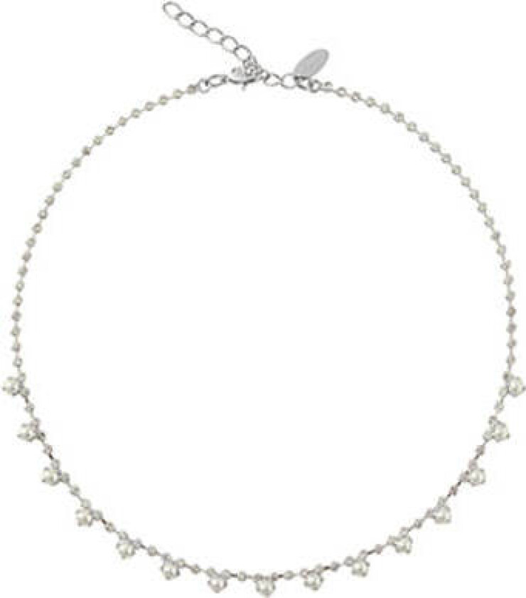 Lily halskjede pearl rhodium