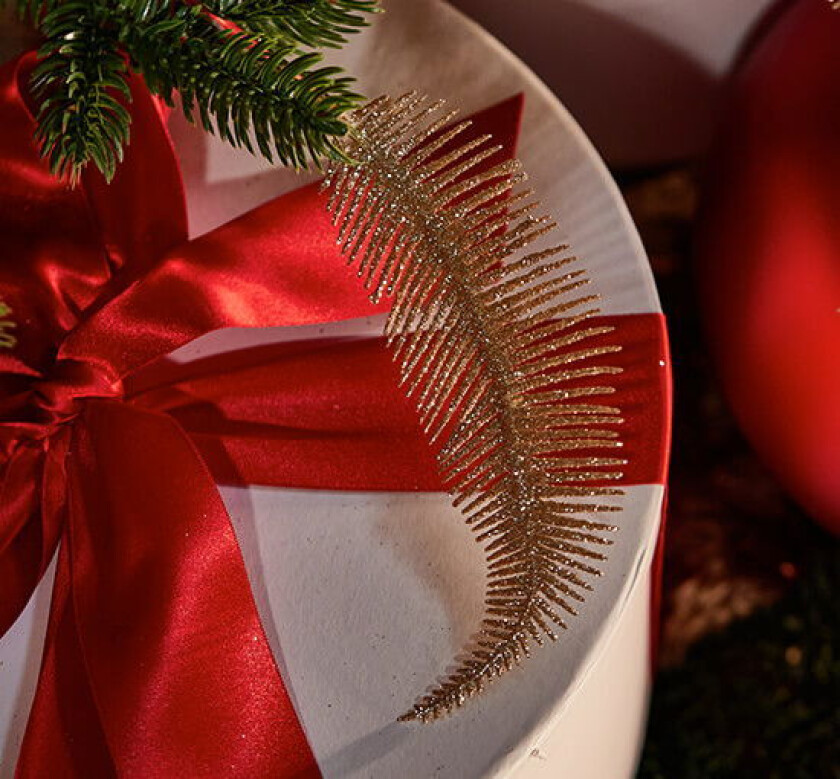 Carrington fjær juletrepynt champagne 8-pakning