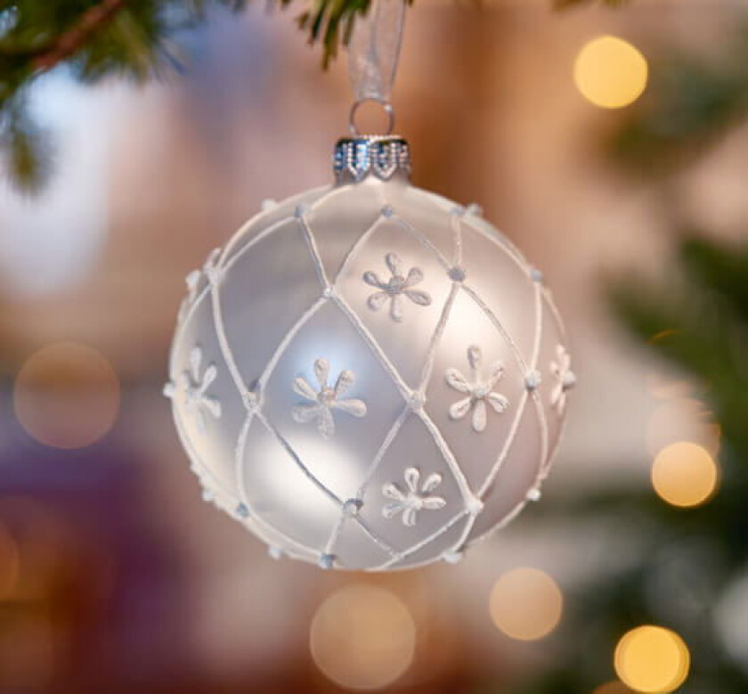 Mallory julekule hvit