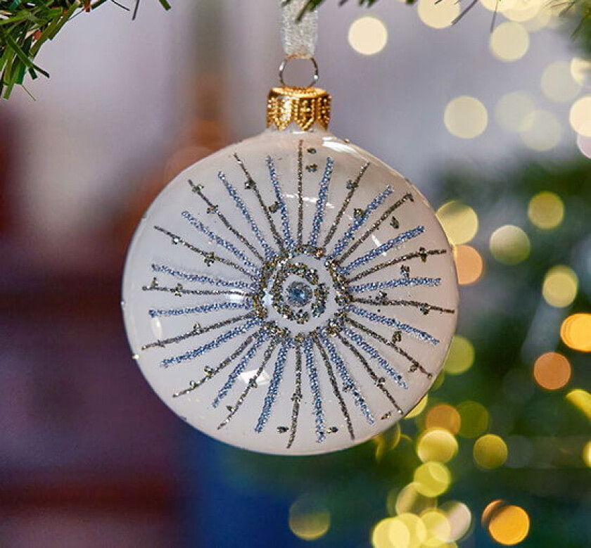 Thierry julekule hvit/sølv