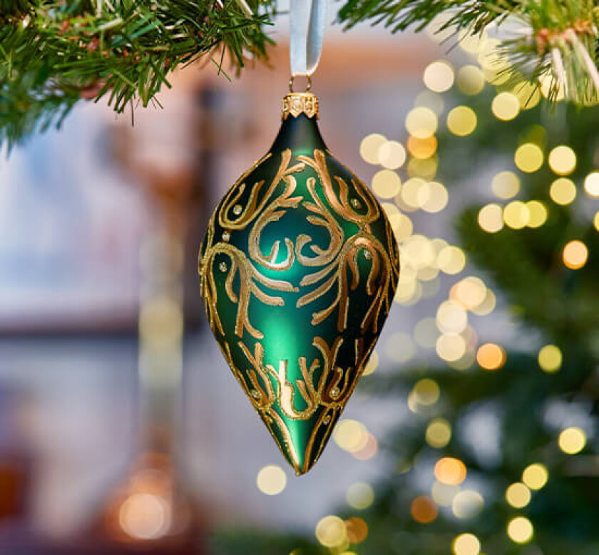 Lux Archibald julekule grønn/gull