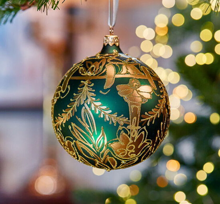 Lux Charles julekule grønn/gull