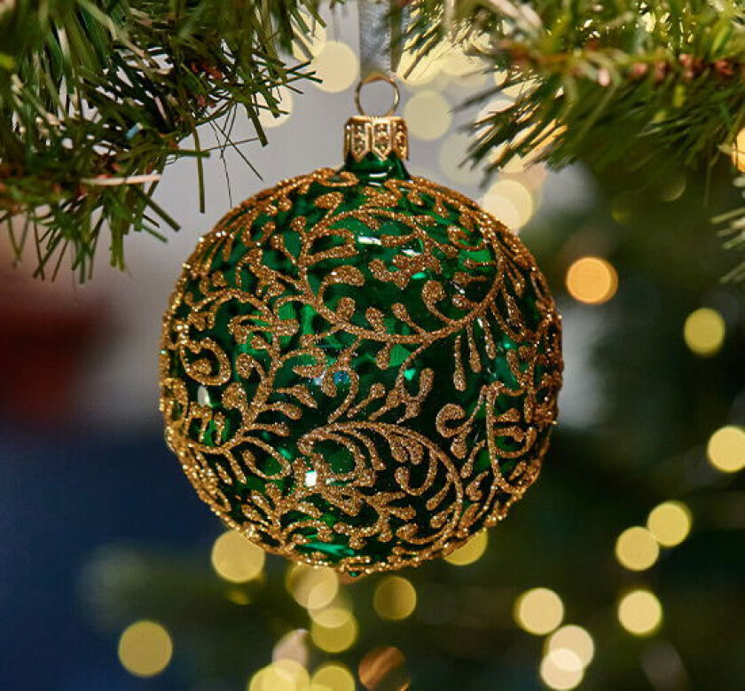 Lux Amelia julekule grønn gjennomsiktig