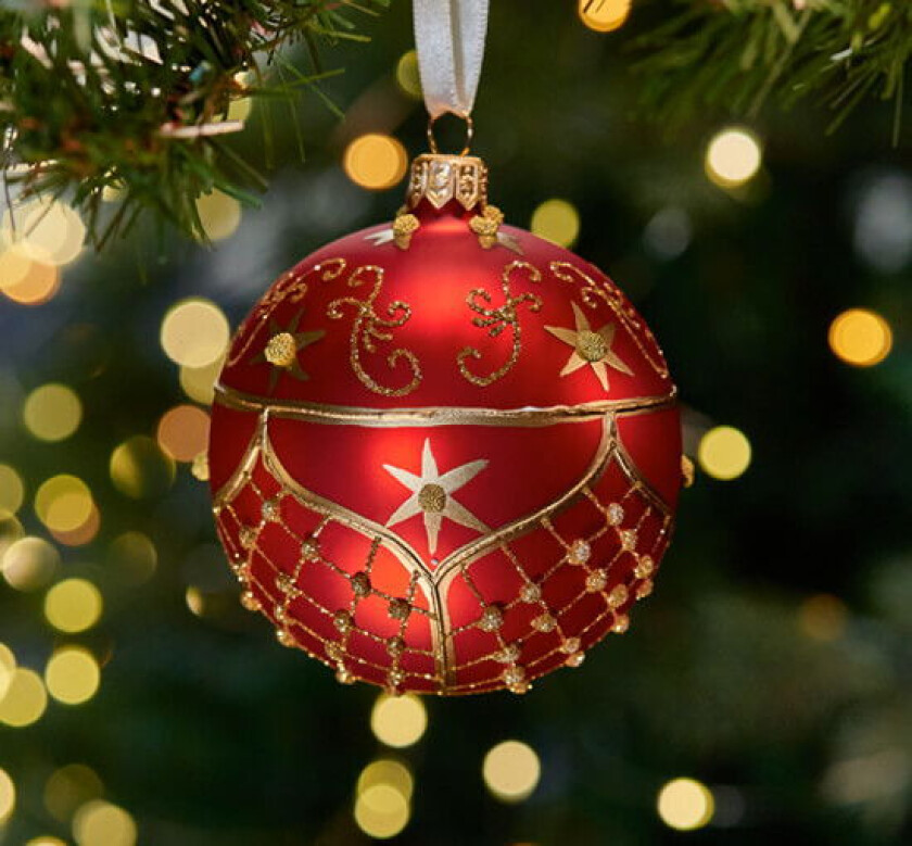 Lux Eugenie julekule rød/gull