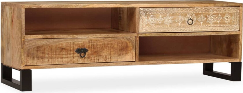 TV-benk heltre mangotre 120x30x40 cm