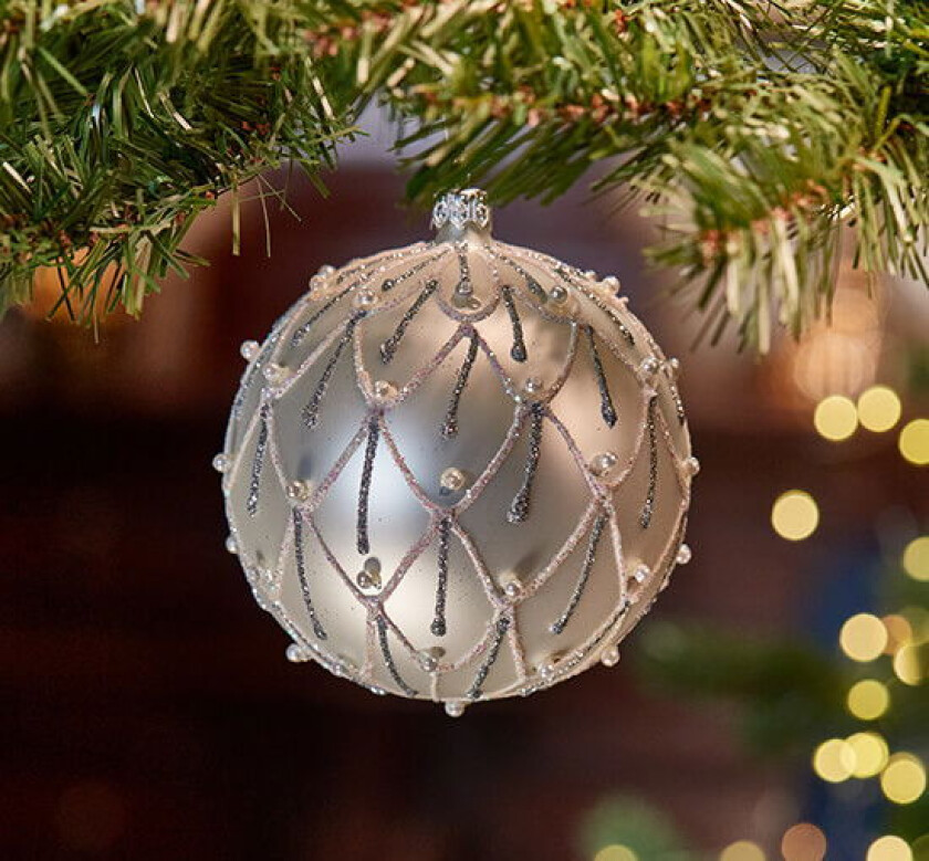 Lux Viola julekule sølv